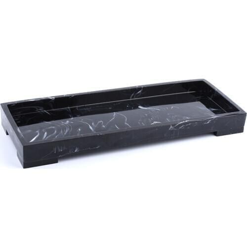 Vanity Tray Black Bathroom Vanity Countertops Toilet Tank Storage Tray, New Home Marble Stone Vanity Tray, Organizer Tray for Cl