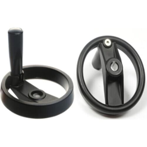 12mm x 100mm(95MM)4" Speed Change Revolving Handle Shaper Folded Hand Wheel Black for Mill Machine , lathes, grinders etc
