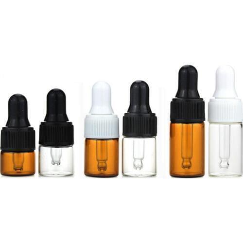 1ml 2ml 3ml glass dropper bottles Essential oil bottle, Small Perfume vials, Sample Storage Container Wholesale