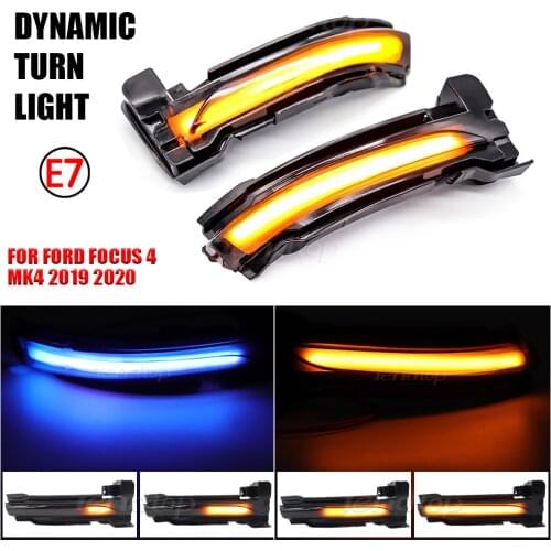 For Ford Focus 4 MK4 2019 2020 LED Dynamic Turn Signal Blinker Sequential Wing Mirror Indicator Steering Light