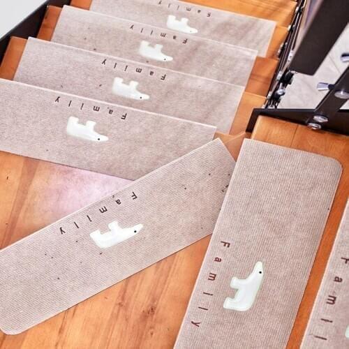 Luminous Embroidery 3 Pieces/set of Carpet Anti-slip Carpets Used for Stairs Anti-slip Stair Self-adhesive Floor Door Mats