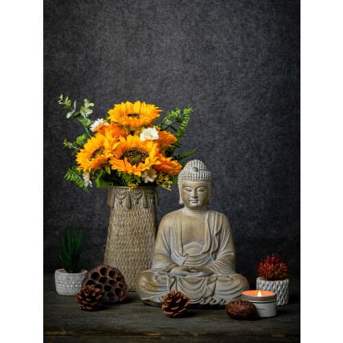 Zen Buddha Ornament Courtyard Garden Lawn Ornament Furnishing Chinese Creative Gardening Outdoor Villa Outdoor Yard