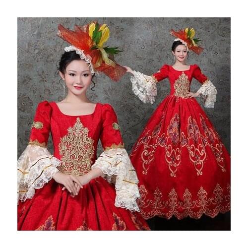 Victorian Long Dress For Girls Classical Lolita Dress Women Renaissance Party Dress