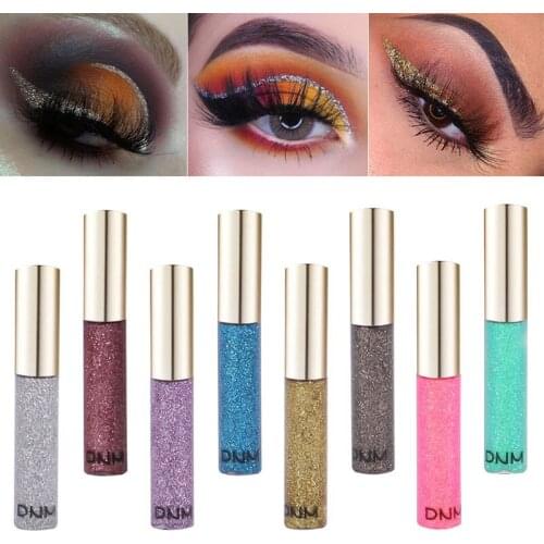 14 Colors Glitter Liquid Eyeliner Pen Waterproof Shimmer Matte Eyeshadow Quick Drying Long Lasting Eye Liner Pencil Makeup