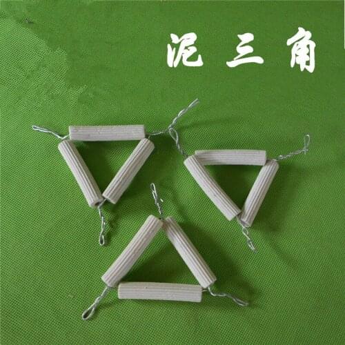 1pc Porcelain triangle Mud triangle Crucible rack Ceramic mud Triangle heating Insulation Teaching equipment