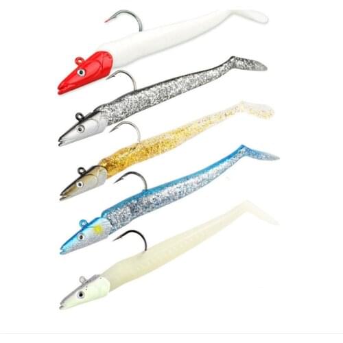 1pcs 11cm 22g Soft Bait Fishing Lure Vivid Fish Jig Head Wobblers Artificial Silicone Bait Carp Fishing Tackle