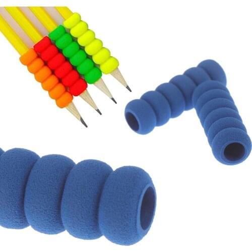 10Pcs Classics Soft Cushioned Foam Foam Pencil Grips Pencil Cover Non-slip Writing Aid Pencil Holder Pencil Gripper