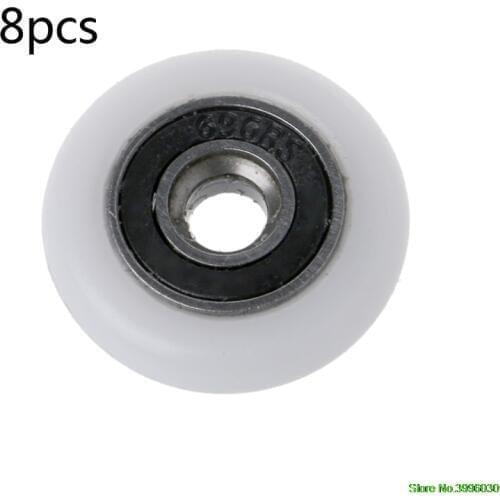 8 Pcs Shower Door Runner Rollers Wheels Pulleys Replacement Parts 23mm Diameter