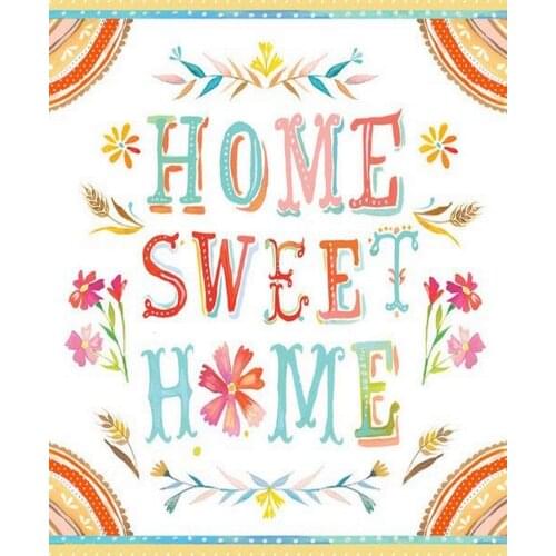 JMINE Div 5D Home Sweet Home Flower Full Diamond Painting cross stitch kits art High Quality Scenic 3D paint by diamonds