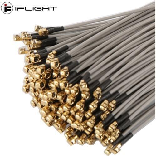 5pcs IFlight 2.4G Receiver Antenna Gold Plated Ipex Header for Frsky Futaba JR Hitec Flysky Receiver Replacement Antenna