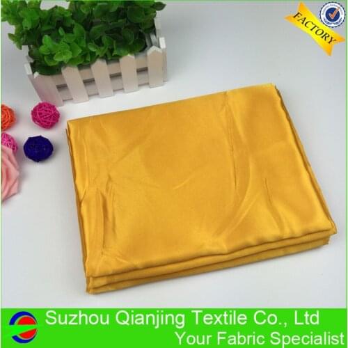 Shiny Gold Satin Fabric 100% Polyester 150cm Width For Dress