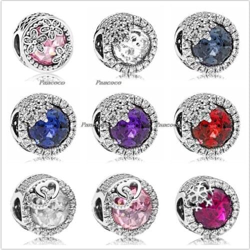 925 Sterling Silver Multicolor Multicolor Dazzling Snowflake Daisy Meadow Entwined Love Fit Pandora Bracelet & Necklace Jewelry