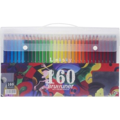 Brutfuner 160 Colors Wood Pencils Set,Professional Oil HB Drawing Sketch pencils,high quality,School Art Supplies Stationery