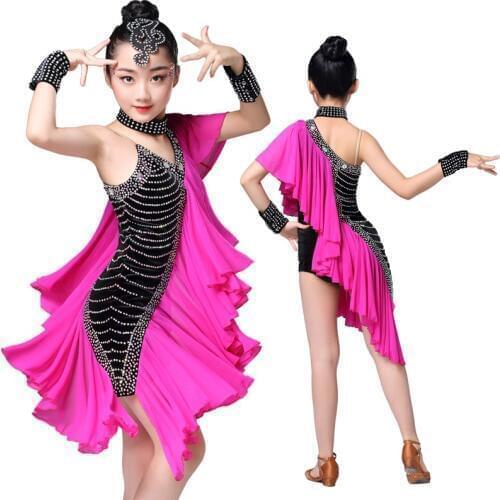 Children International Standard Ballroom Dance Dress for Girls Latin Dance Competition Dresses Chacha Waltz Dance Costumes
