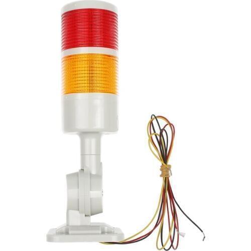 2 layers Rotatable 180 Stack light Red warning light industrial for CNC machine DC 24V 12V AC220V 110V Steady flashing light LED