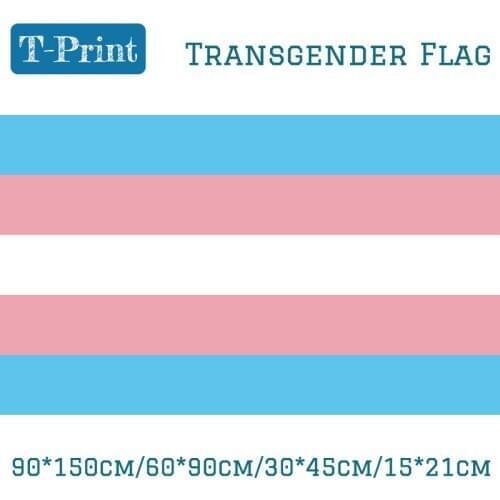 Transgender Pride Flag 3x5FT Brass Grommets 40*60cm Car Flag 90*150cm/60*90cm/15*21cm For Event / Office