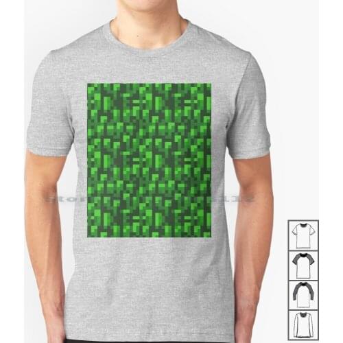 Leaves T Shirt 100% Cotton Mojang Microsoft Telltale Pc Ps4 Gaming Game Leaves Tree Block Leaf Block Texture Pixel Creative