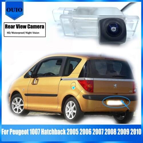 HD Rear View Camera For Peugeot 1007 Hatchback 2005 2006 2007 2008 2009 2010 Backup Parking Reverse Camera License Plate Camera