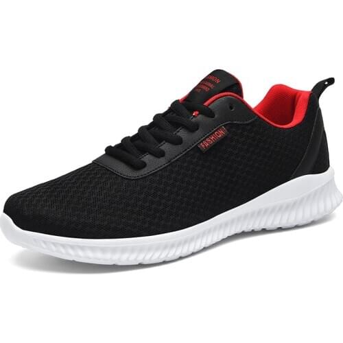 Summer Mesh Sneakers Lace Up Walking Shoes Men Breathable Running Shoes Spring Outdoor Sport Shoes for Jogging Fitness Travel