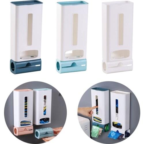 Kitchen Grocery Plastic Bag Holder and Dispenser for Plastic Bags - Easy Wall Mount Bag Saver - Plastic