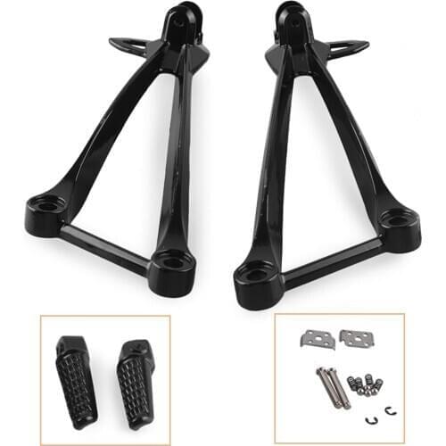 Motorcycle Rear Passenger Foot Pegs Footrest Brackets for KAWASAKI Ninja ZX10R 2008-2010 & ZX6R 2009-2011 Aluminum Alloy