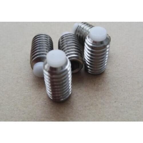 20pcs/lot m3 m4 m5 m6 m8 m10 hex socket set screw with nylon tip