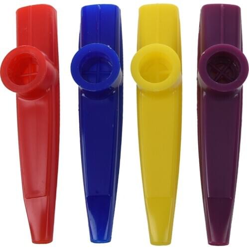 New 4Pcs Colored Plastic Kazoos 4 11/16 Inch
