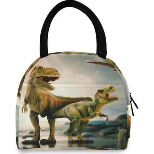 New dinosaur print Multifunctinal Lunch Bags Children Unisex Lunch Pack Insulated Box Bag Kids Boys Girls School Food Picnic Box