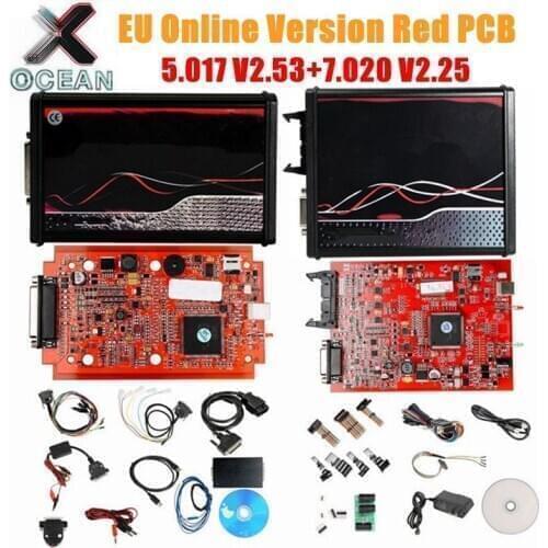 Online V2.53 EU Red V5.017 OBD2 Manager Tuning Kit V7.020 V2.25 4 BDM Frame ECU Programmer Probe 22pcs Fgtech v54 0475