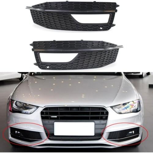 A Pair Of Car Fog Lamp Frame Fog Lamp Grille For Audi A4 B8 S4 S-Line A4l B9 S-Line 13-16