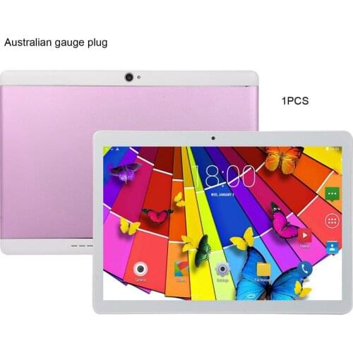 KT107 Round Hole Tablet 10.1 Inch HD Large Screen Android 8.10 Version Fashion Portable Tablet 1GB+16GB Pink Tablet
