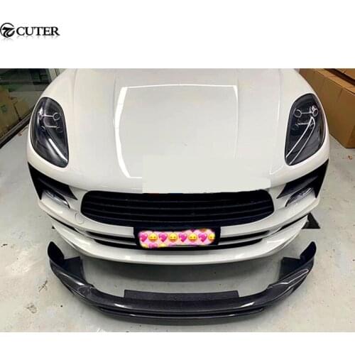 Newest Carbon fiber FRP front bumper lip splitter for Porsche MACAN car body kit 2019