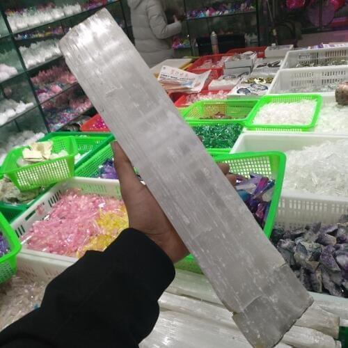 Selenite Sticks 9-11 Inch White Gypsum Crystals Wands Blades