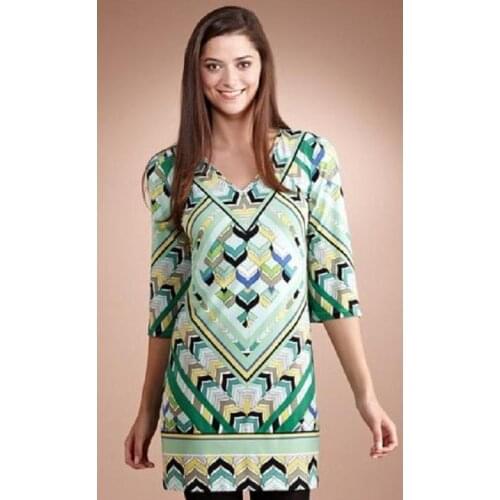 Promotion New Freeshipping Silk Half Summer Dress Autumn Geometry Fancy V-neck Slim One-piece Dress Fashion Knitted Elastic