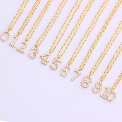 Rhinestone Pendant Number 0--10 Can Choose Each Number To Suit Your Lucky Number