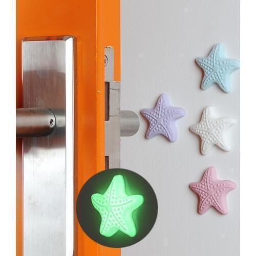 Luminous luminescent Home Door Crash Pads Anti-collision Mute Door Knob Mats Wall Buffer Doorknob Handle Lock Protective Stopper