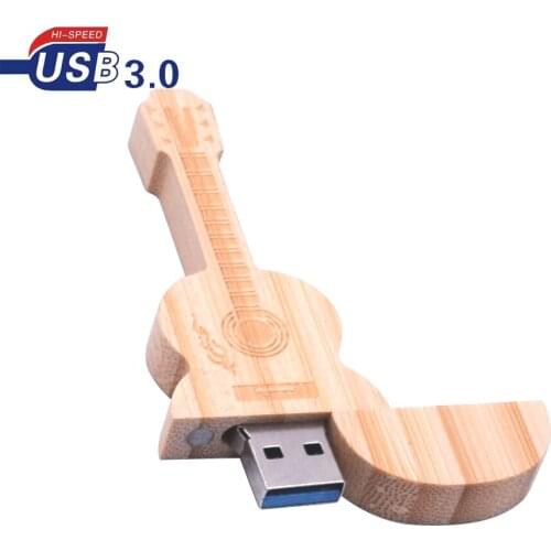 High Speed Usb 3.0 Guitar Shape Pen Drive Wooden Guitars Model USB Flash Drive Pendrive 4GB 8GB 16GB 32GB 64GB Gifts pen drive