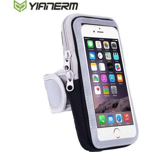 Yianerm Sport Running Arm Band Bag for iPhone 6 6s Plus Phone Case Breathable Outdoor Pouch For Samsung Xiaomi Huawei 4-5.5 Inch