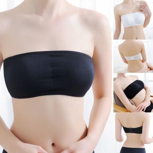 Women Seamless Invisible Bra Sexy Lingerie Women Brassiere Tube Top Strapless Push Up Crop Tops