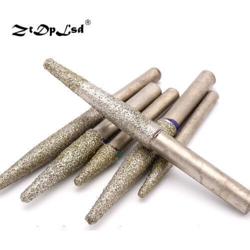 1PCS Plating Diamond Stone Engraving Bits Cutter Granite Relief Knife Marble Carving Machine Tools Cnc Router Weitol Brazing