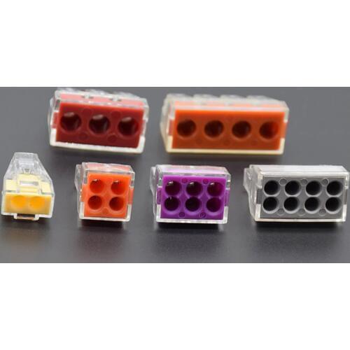 10pcs Push IN wire wiring connector For Junction box wire conductor cable terminal block wire connector PCT-102/104/106/108