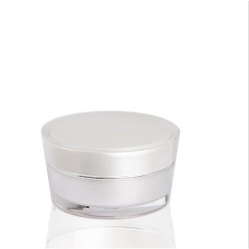 30G pearl white cone-shape cream jar for day cream/night cream/gel/essence/moisturizer cosmetic packing