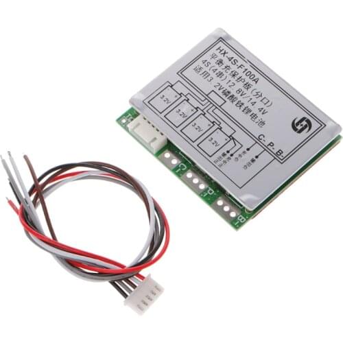 4S 100A w/Balance 3.2V LiFePo4 LiFe 18650 Battery Cell PCB BMS Protection Board Dropshipping