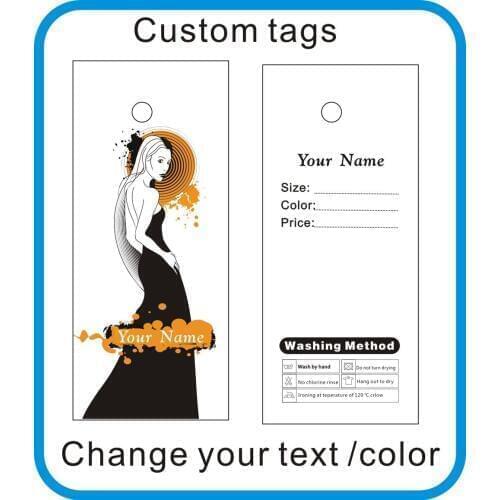 Beautiful lady tags custom hang tags / clothes tags/shoes tags change your barnd name N3
