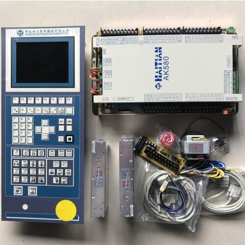 HAITIAN AK580 with I7 HMI panel 7.4inch color panel F8 techmation control system PLC for plastic injection molding machine