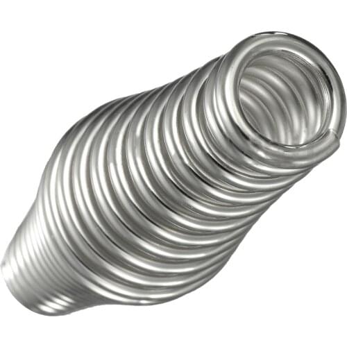 LGFM-BBQ Pit Grill 11cm Stainless Steel Handle Spring Wood Furnace Stove Smoker Silver