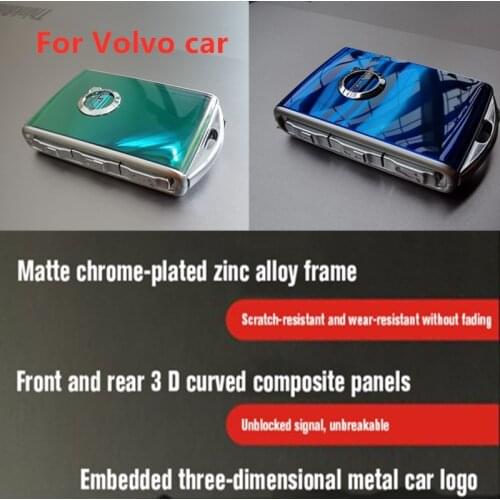 Modification For volvo Key Shell TopQuality Car Key Cover Zinc Alloy Frame Car Key Case for Volvo S90 S60 XC60 XC40 V60 V90 xc90