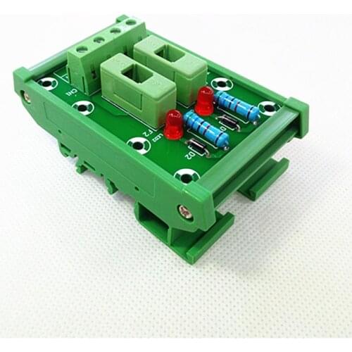 DIN Rail Mount 2 Position Fuse Module Board,Fuse Holders for 5x20mm(DxL) tube fuse