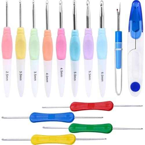 LMDZ Crochet Set Weave Craft Yarn Sewing Tools Double-ended Crochet U Shape Embroidery Scissors Stitch Unpicker DIY Craft Tools