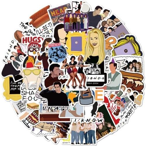 10/50/100PCS Friends sticker TV Show Letter Anime Vintage Paster Gift Toy Funny Decal Scrapbooking DIY Phone Laptop Stickers